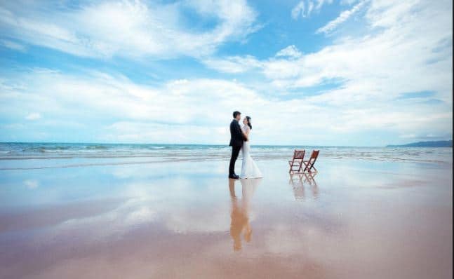 Chụp ảnh cưới ở biển Hồ Tràm Vũng Tàu