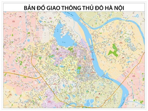 Bản đồ gia dụng giao thông vận tải Hà Nội