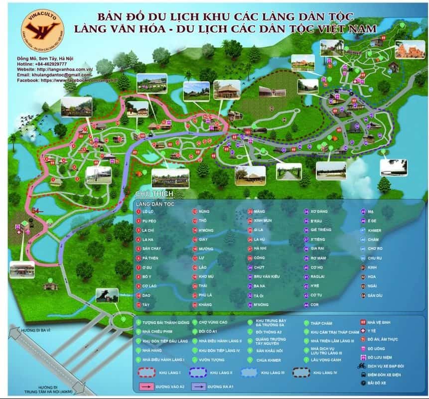 Bản đồ làng văn hóa các dân tộc Việt Nam