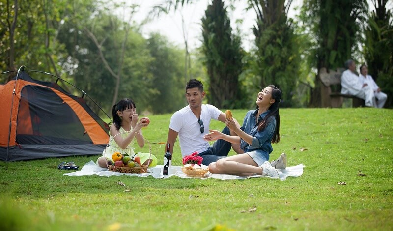 Cắm trại tại công viên Yên Sở