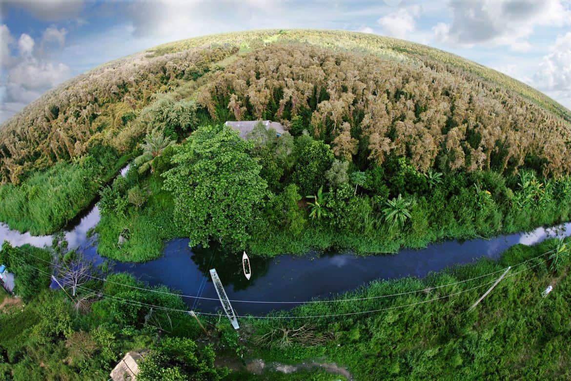 Hình ảnh rừng U Minh Hạ nhìn từ trên cao (Nguồn Sưu tầm)