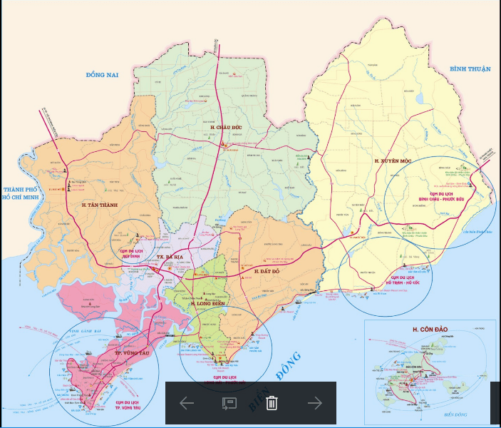 Bản đồ du lịch Vũng Tàu (Ảnh ST)