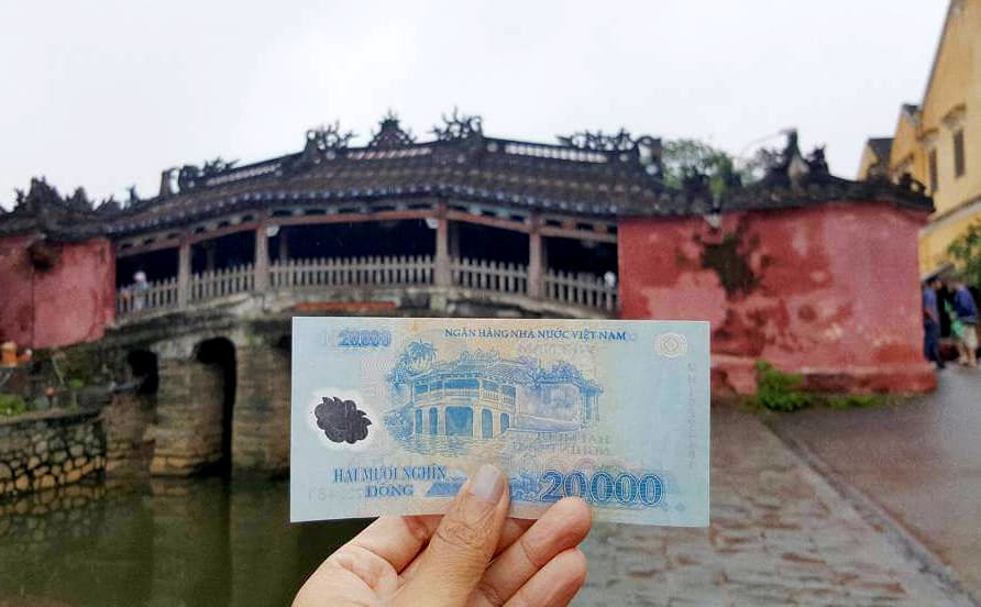 Hoi An's iconic Covered Bridge is printed on the VND 20,000 polymer bill