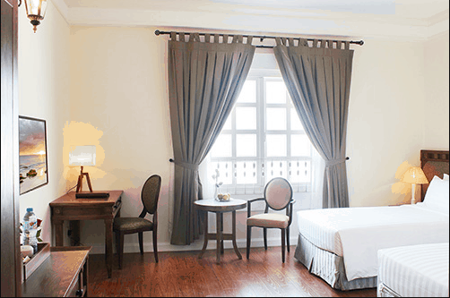 Phòng ngủ hiện đại và sang trọng giúp du khách có kì nghỉ thoải mái