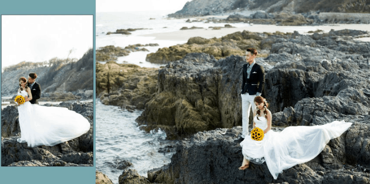 Các cặp đôi rất thích chọn Hồ Tràm làm địa điểm chụp ảnh cưới ở Vũng Tàu (sưu tầm)