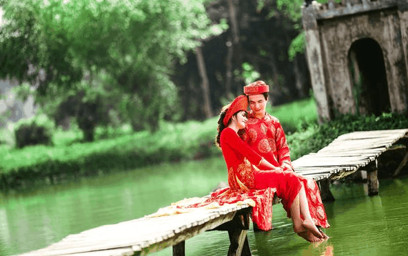Chụp ảnh cưới trên hồ ở Khu du lịch sinh thái Kao Minh