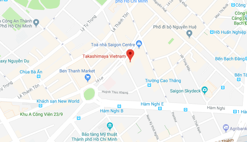 Địa chỉ trung tâm thương mại Takashimaya