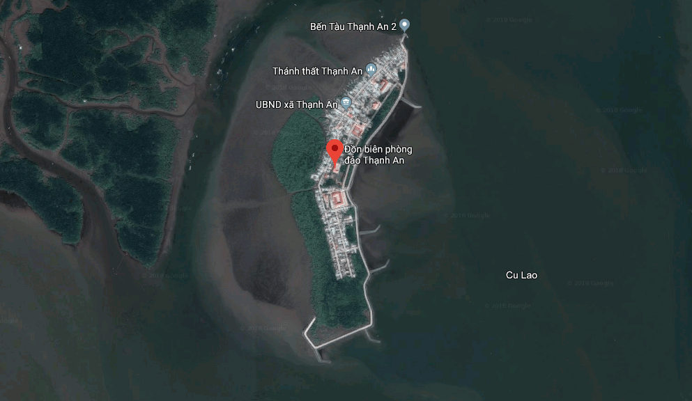 Hình ảnh vệ tinh đảo Thạnh An Cần Giờ map
