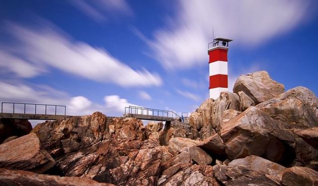 The lighthouse on Ganh Den rocky beach (ST PHOTO)