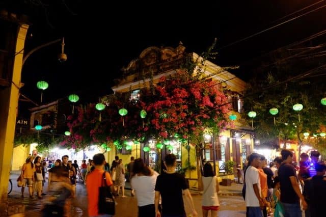 The old town at night is bustling (Photo: ST)