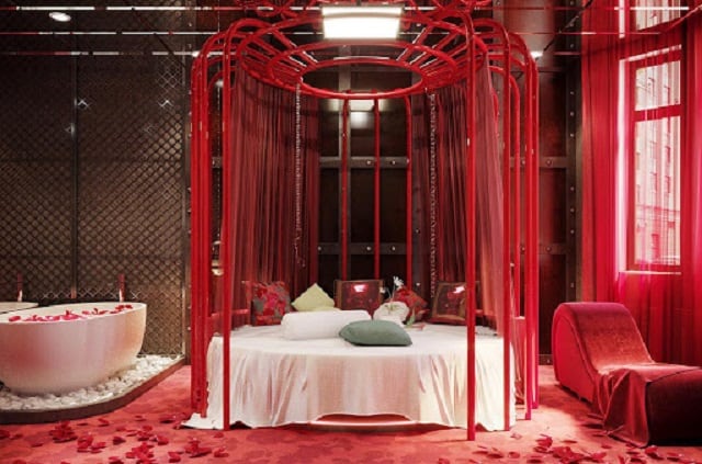 Các khách sạn tình yêu thường được thiết kế cầu kỳ, tạo không gian lãng mạn cho cặp đôi yêu nhau