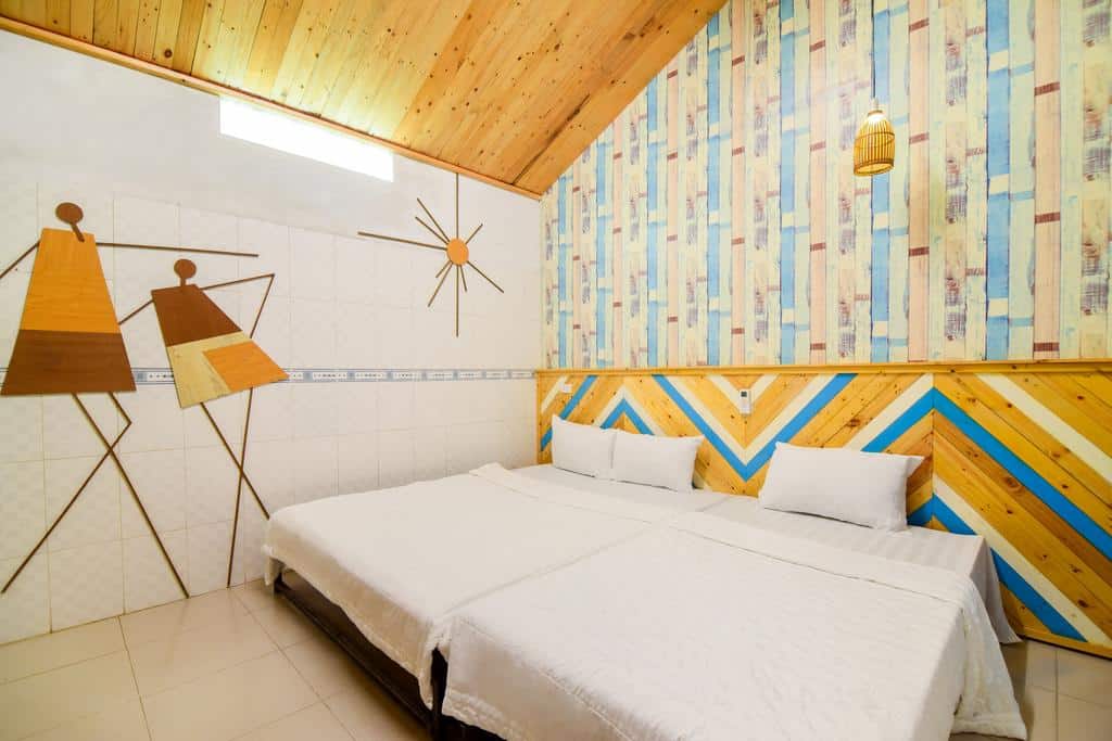 Phòng ngủ với thiết kế bắt mắt mang đậm màu sắc của biển cả