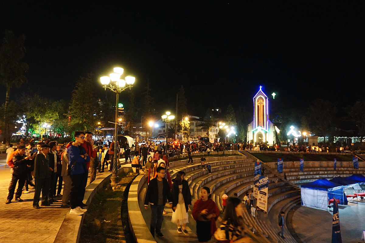 Hình ảnh đẹp về thị trấn Sapa về đêm - Vntrip.vn